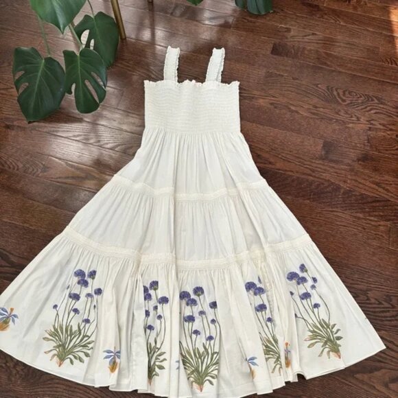 Tory Burch smock dress size XL off white - Picture 1 of 8